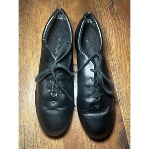 Capezio #CG17 Black Fluid Lace Up Tap Shoes Adult Size 12